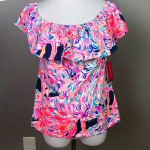 Lilly Pulitzer La Fortuna Top Size Medium Head in the Sand